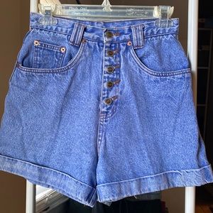 Vintage High-Waist Denim Shorts